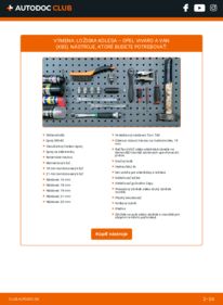 Ako vykonať výmenu: Lozisko kolesa na Vivaro A Van (X83) 2.0 CDTI (F7)