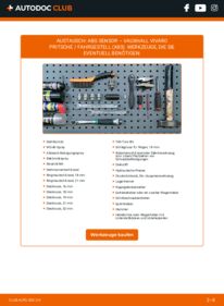 Wie der Ersatz vollführt wird: ABS Sensor 2.0 CDTI VAUXHALL VIVARO Platform/Chassis (E7)