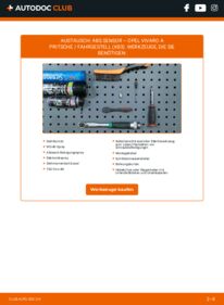 Wie der Ersatz vollführt wird: ABS Sensor 2.0 CDTI OPEL VIVARO Platform/Chassis (E7)