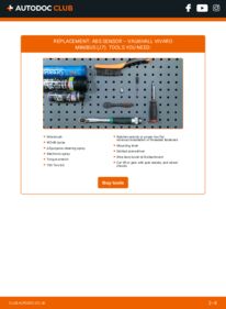 How to carry out replacement: ABS Sensor 2.0 CDTI VAUXHALL VIVARO Combi (J7)