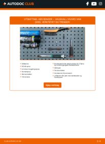 Slik bytter du ABS Sensor 2.0 CDTI VAUXHALL VIVARO Box (F7)