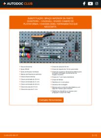 Como realizar a substituição de Braço De Suspensão 2.0 CDTI VAUXHALL VIVARO Platform/Chassis (E7)