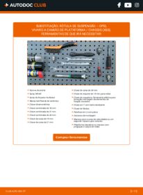 Como realizar a substituição de Rótula De Suspensão 2.0 CDTI OPEL VIVARO Platform/Chassis (E7)