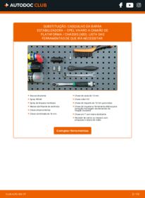 Como realizar a substituição de Casquilho Da Barra Estabilizadora 2.0 CDTI OPEL VIVARO Platform/Chassis (E7)
