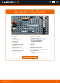 Vervanging uitvoeren: Veerpootlager 2.0 CDTI (F7, J7, A07) Opel Vivaro A Combi