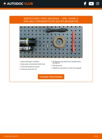 Como realizar a substituição de Intermitente 2.0 CDTI (F7) Opel Vivaro Van
