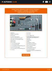 Hvordan man udfører udskiftning af: Bremsekaliber Reparationssæt på 2.0 CDTI OPEL VIVARO Platform/Chassis (E7)