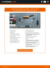 Como realizar a substituição de Discos de Travão 2.0 CDTI (F7, J7, A07) Opel Vivaro A Combi