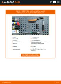 Hogyan végezze a cserét: 2.0 CDTI (F7, J7, A07) Opel Vivaro A Combi Fékbetét