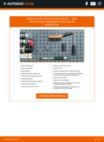 Como realizar a substituição de Pastilhas De Travão 2.0 CDTI (F7, J7, A07) Opel Vivaro A Combi