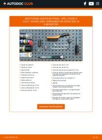 Cómo cambiar Discos de Freno OPEL VIVARO Platform/Chassis (E7)