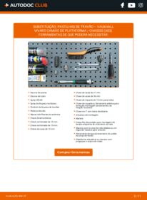 Como realizar a substituição de Pastilhas De Travão 2.0 CDTI VAUXHALL VIVARO Platform/Chassis (E7)