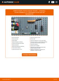 Como realizar a substituição de Pastilhas De Travão 2.0 CDTI VAUXHALL VIVARO Combi (J7)