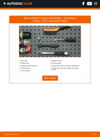 How to carry out replacement: Shock Absorber 2.5 DI-D 4WD MITSUBISHI L 200 (KB_T, KA_T)