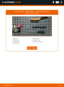 How to carry out replacement: ABS Sensor 2.5 DI-D 4WD MITSUBISHI L 200 (KB_T, KA_T)