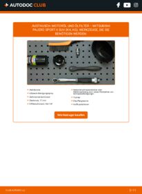 Wie der Wechsel ausgeführt wird: Ölfilter 3.2 DI-D 4WD MITSUBISHI PAJERO SPORT II (KH_, KG_)