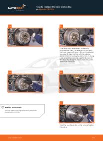 How to carry out replacement: Brake Discs 2.2 i-CTDi 4WD (RE6) Honda CR-V Mk3
