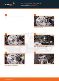 How to carry out replacement: Brake Pads 2.2 i-CTDi 4WD (RE6) Honda CR-V Mk3