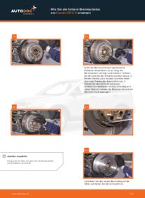 Wie der Ersatz vollführt wird: Bremsscheiben 2.2 i-CTDi 4WD (RE6) Honda CR-V III