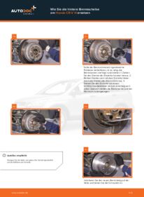 Wie der Wechsel durchführt wird: Bremsscheiben Honda CR-V III 2.2 i-CTDi 4WD (RE6) tauschen