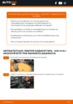 Βήμα-βήμα PDF οδηγιών για να αλλάξετε Μάκτρο καθαριστήρα σε AUDI A3 (8L1)