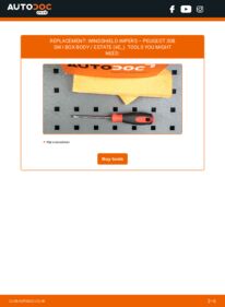 How to carry out replacement: Wiper Blades 1.6 HDi PEUGEOT 308 SW I Kasten / Kombi (4E_)