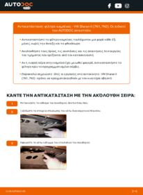 Πώς να πραγματοποιήσετε αντικατάσταση: Φίλτρο αέρα εσωτερικού χώρου na Sharan II (7N1, 7N2) 2.0 TDI