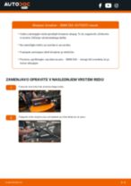 PDF priročnik za zamenjavo: Metlice brisalcev BMW 5 Sedan (E60) zadaj in spredaj