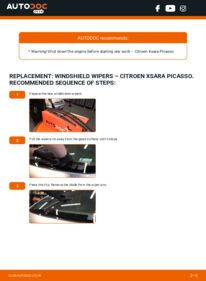 How to carry out replacement: Wiper Blades 2.0 HDi Citroen Xsara Picasso