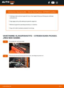 Kuidas välja vahetamist läbi viia: Citroen Xsara Picasso 2.0 HDi Pesurikumm