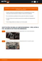 Cómo cambiar Escobilla delanteras y traseras OPEL ASTRA G Hatchback (F48_, F08_) - manual en línea