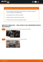 zadaj in spredaj Metlica brisalnika stekel OPEL Astra G CC (T98) | PDF vodič za zamenjavo