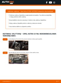 Kaip atlikti keitimą: Opel Astra G CC 1.6 16V (F08, F48) Valytuvo gumelė