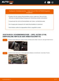 Wie der Ersatz vollführt wird: Scheibenwischer 1.6 16V (F08, F48) Opel Astra G CC