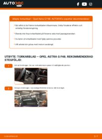 Så byter du Torkarblad på 1.6 16V (F08, F48) Opel Astra g f48