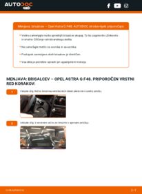 Kako izvesti menjavo: Metlica brisalnika stekel Astra G CC (T98) 1.6 16V (F08, F48)