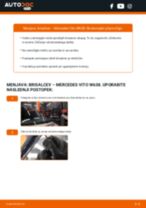 Spletni priročnik kako zamenjati Metlice brisalcev na MERCEDES-BENZ VITO Bus (638)