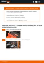zadaj in spredaj Metlica brisalnika stekel CITROËN Jumpy MPV (VF7) | PDF vodič za zamenjavo