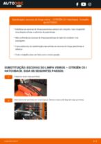 Como substituir Escovas limpa para brisas traseiro e dianteiro CITROËN C5 I (DC_) - manual online