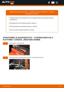 Kuidas välja vahetamist läbi viia: CITROËN JUMPY Platform/Chassis 2.0 HDi 125 Pesurikumm
