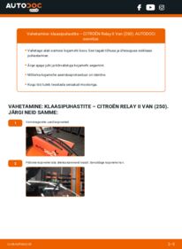 Kuidas välja vahetamist läbi viia: Citroen Jumper 250 Van 2.2 HDi 120 Pesurikumm