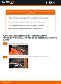Wie der Wechsel ausgeführt wird: Scheibenwischer 2.0 HDi 95 CITROËN JUMPY Platform/Chassis (BU_, BV_, BW_, BX_)