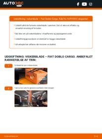 Hvordan man udfører udskiftning af: Viskerblade på 1.9 JTD Fiat Doblo Cargo