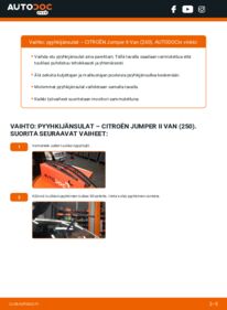 Kuinka vaihtaa Pyyhkijänsulat 2.2 HDi 120 Citroen Jumper 250 Van -autoon
