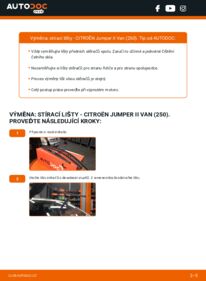 Jak provést výměnu: List stěrače Jumper II Van (250) 2.2 HDi 120