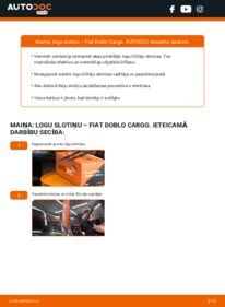 Kā veikt nomaiņu: 1.9 JTD Fiat Doblo Cargo Stikla tīrītāja slotiņa