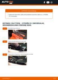 Kaip atlikti keitimą: Citroën C5 1 Universalas 2.0 HDi (DERHZB, DERHZE) Valytuvo gumelė
