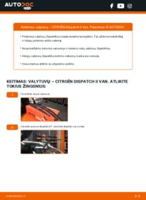Kaip atlikti keitimą: Citroen Jumpy Van 1.6 HDi 90 16V Valytuvo gumelė