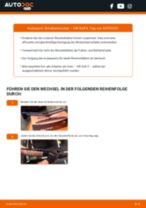 Wechseln von Scheibenwischerblätter Instruktion PDF für VW GOLF