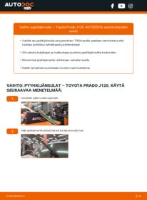 Kuinka vaihtaa Pyyhkijänsulat 3.0 D-4D (KDJ120, KDJ125) Toyota Prado J120 -autoon